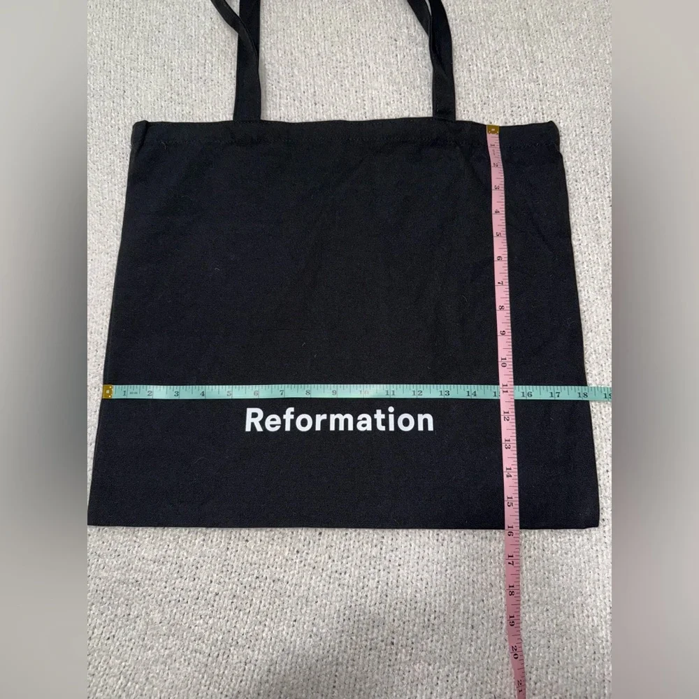 Reformation Black Canvas Tote‎ Bag